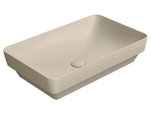 COLOR ELEMENTS 60X38 - Semi-inset rectangular ceramic washbasin _ GSI ceramica